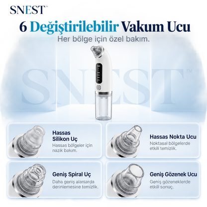 SNEST™ AquaGlow Pro | Vakumlu Gözenek Temizleme & Cilt Bakım Cihazı
