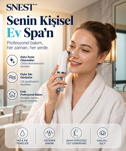 SNEST™ AquaGlow Pro | Vakumlu Gözenek Temizleme & Cilt Bakım Cihazı