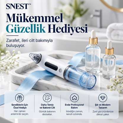 SNEST™ AquaGlow Pro | Vakumlu Gözenek Temizleme & Cilt Bakım Cihazı